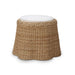 Bramble - Newport Rattan Round Small Ottoman w/ Cushion - BR-28456 - GreatFurnitureDeal