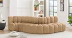 Meridian Furniture - Arc Velvet 5 Piece Sectional in Camel - 103Camel-S5B - GreatFurnitureDeal