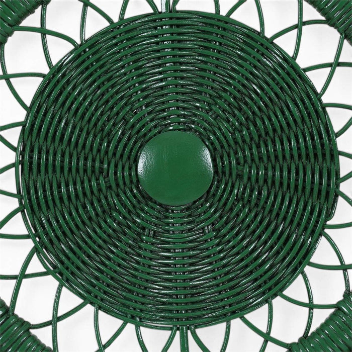 Bramble - Oceana Rattan Dining Chair in Jade Green w/ Arctic White Performance Fabric (Set of 2) - 28458JGRSF204----