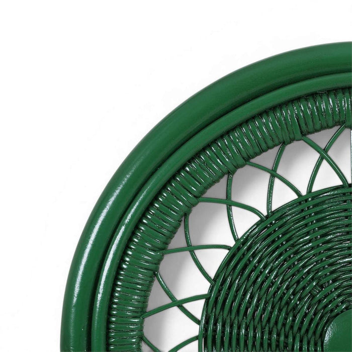 Bramble - Oceana Rattan Dining Chair in Jade Green w/ Arctic White Performance Fabric (Set of 2) - 28458JGRSF204----