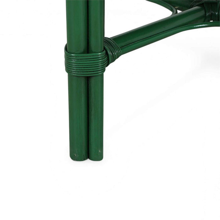 Bramble - Oceana Rattan Dining Chair in Jade Green w/ Arctic White Performance Fabric (Set of 2) - 28458JGRSF204----