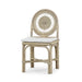 Bramble - Oceana Rattan Dining Chair in Natural Rattan w/ Arctic White Performance Fabric -Set of 2- 28458RNATSF204---- - GreatFurnitureDeal