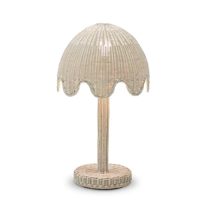 Bramble - Scalloped Rattan Table Lamp - BR-28460 - GreatFurnitureDeal