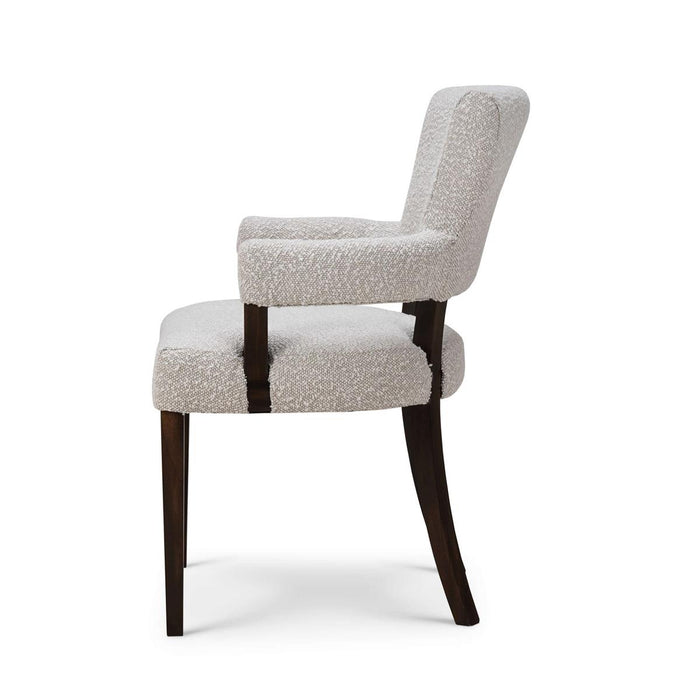 Bramble - Genevieve Dining Chair in Walnut w/ Boucle Sand Performance Fabric (Set of 2) - 28467WLTSF212----