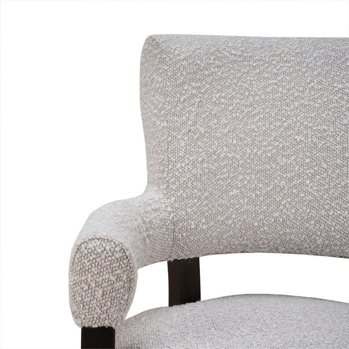 Bramble - Genevieve Dining Chair in Walnut w/ Boucle Sand Performance Fabric (Set of 2) - 28467WLTSF212----