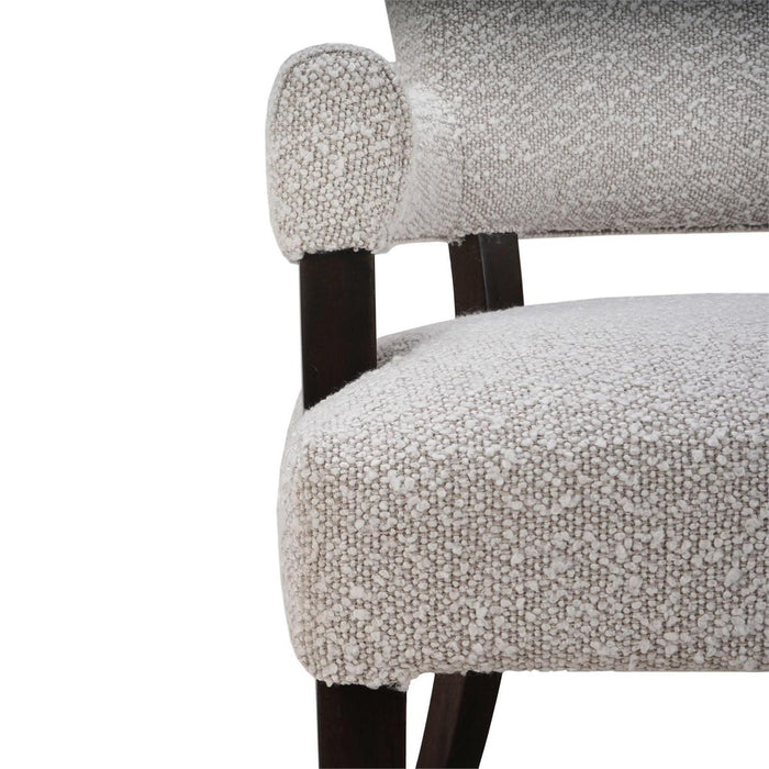 Bramble - Genevieve Dining Chair in Walnut w/ Boucle Sand Performance Fabric (Set of 2) - 28467WLTSF212----