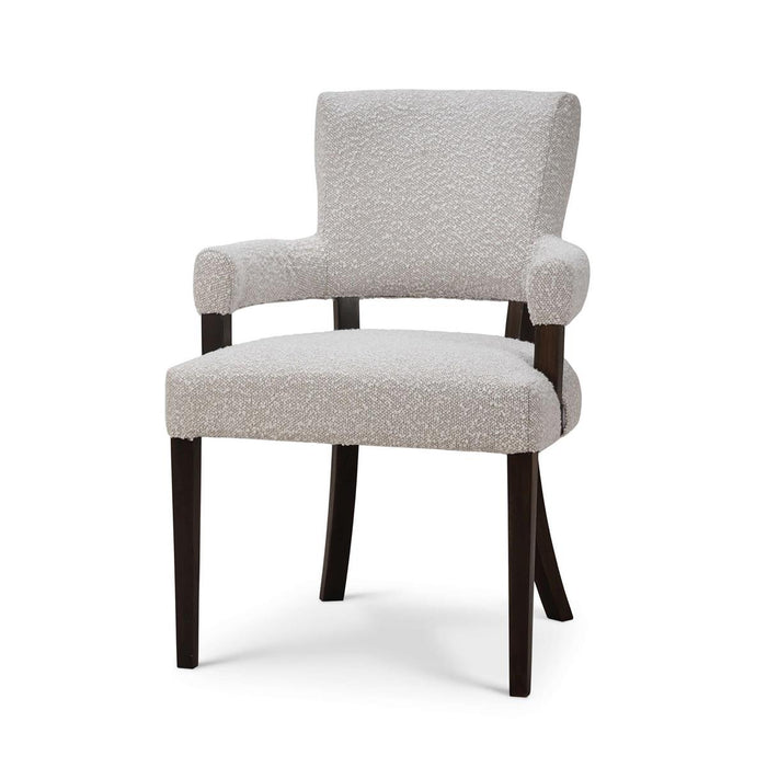 Bramble - Genevieve Dining Chair in Walnut w/ Boucle Sand Performance Fabric (Set of 2) - 28467WLTSF212----