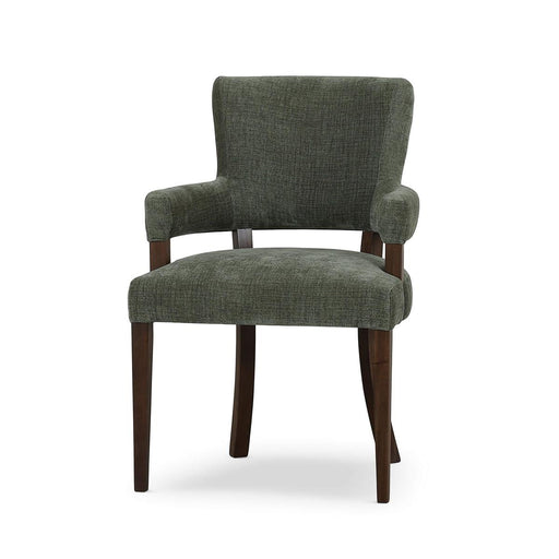 Bramble - Genevieve Dining Chair in Walnut w/ Thames Moss Green Performance Fabric (Set of 2) - 28467WLTSF244---- - GreatFurnitureDeal