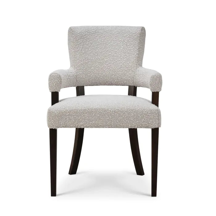 Bramble - Genevieve Dining Chair in Walnut w/ Boucle Sand Performance Fabric - 28467WLTSF212---- - GreatFurnitureDeal