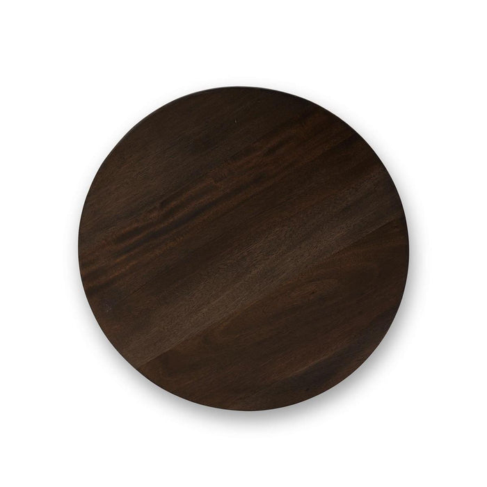 Bramble - Milano Round Side Table in Walnut - 28469WLT----- - GreatFurnitureDeal