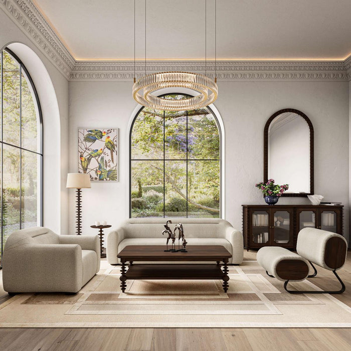 Bramble - Milano Round Side Table in Walnut - 28469WLT----- - GreatFurnitureDeal