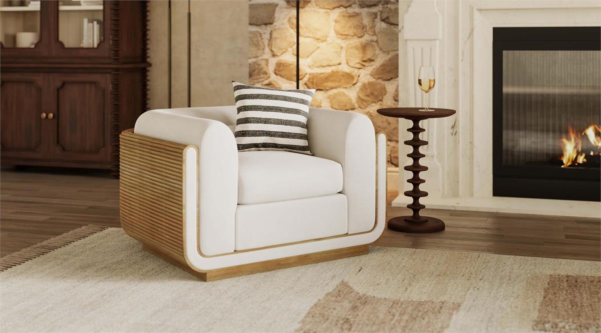 Bramble - Milano Round Side Table in Walnut - 28469WLT----- - GreatFurnitureDeal