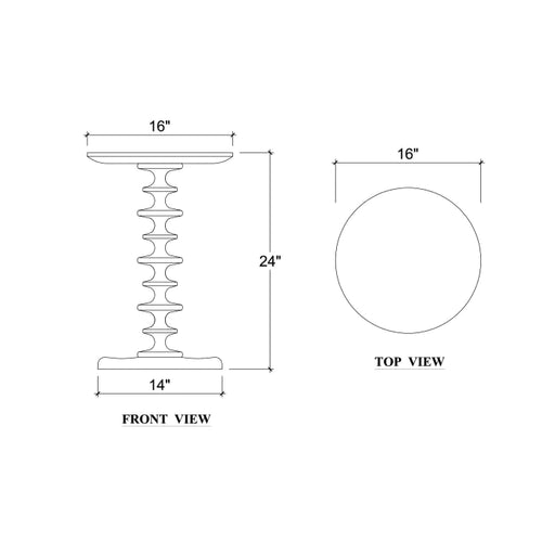 Bramble - Milano Round Side Table in Walnut - 28469WLT----- - GreatFurnitureDeal