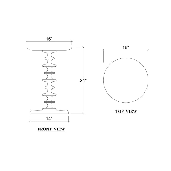 Bramble - Milano Round Side Table in Walnut - 28469WLT----- - GreatFurnitureDeal