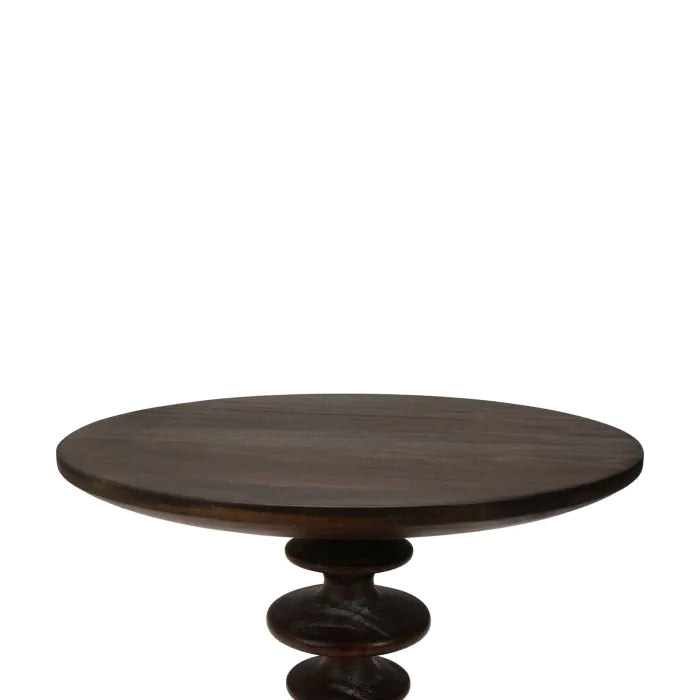 Bramble - Milano Round Side Table in Walnut - 28469WLT----- - GreatFurnitureDeal