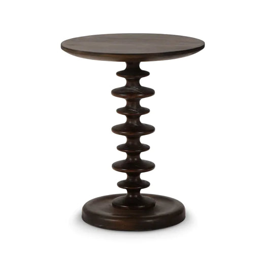 Bramble - Milano Round Side Table in Walnut - 28469WLT----- - GreatFurnitureDeal