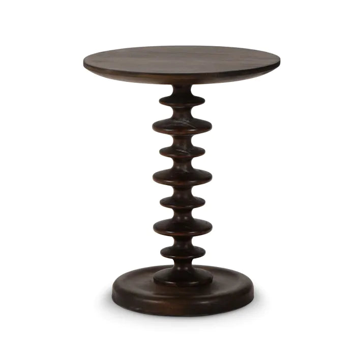 Bramble - Milano Round Side Table in Walnut - 28469WLT----- - GreatFurnitureDeal