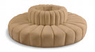 Meridian Furniture - Arc Velvet 8 Piece Sectional in Camel - 103Camel-S8D - GreatFurnitureDeal