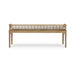 Bramble - Versai Fluted Bench in Fruitwood w/ Natural Performance Fabric - 28471FRWSF215---- - GreatFurnitureDeal