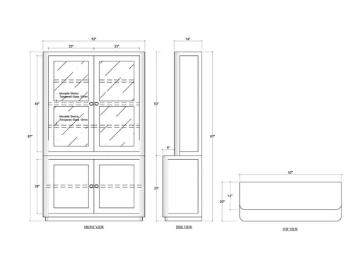 Bramble - Corte Display Cabinet - BR-28473 - GreatFurnitureDeal