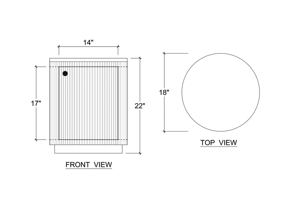 Bramble - Kraton Small Round Bedside Table - BR-28475 - GreatFurnitureDeal