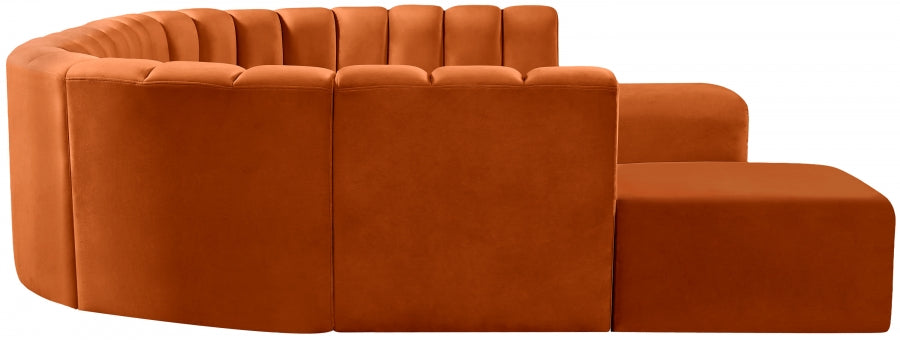 Meridian Furniture - Arc Leather 10 Piece Modular Sectional in Cognac - 103Cognac-S10A - GreatFurnitureDeal