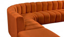 Meridian Furniture - Arc Leather 10 Piece Modular Sectional in Cognac - 103Cognac-S10A - GreatFurnitureDeal