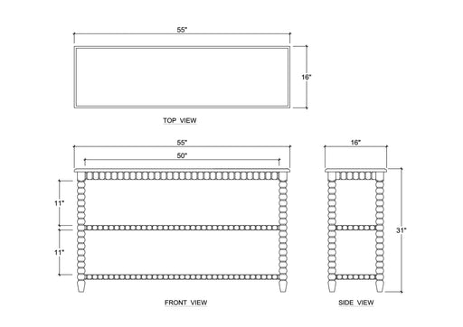 Bramble - Cholet Console Table w/ Shelf - BR-28476 - GreatFurnitureDeal