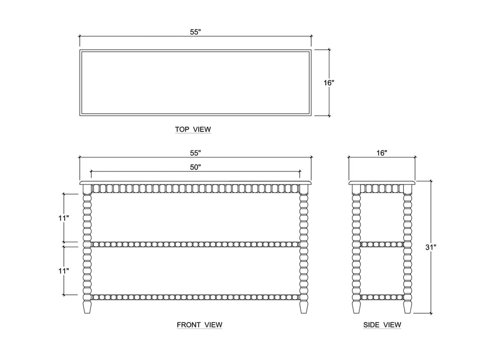 Bramble - Cholet Console Table w/ Shelf - BR-28476 - GreatFurnitureDeal