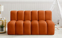 Meridian Furniture - Arc Velvet Modular Sofa in Cognac - 103Cognac-S2A - GreatFurnitureDeal