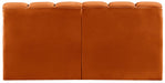 Meridian Furniture - Arc Velvet Modular Sofa in Cognac - 103Cognac-S2A - GreatFurnitureDeal