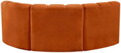 Meridian Furniture - Arc Velvet Modular Sofa in Cognac - 103Cognac-S3C - GreatFurnitureDeal