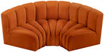 Meridian Furniture - Arc Velvet Modular Sofa in Cognac - 103Cognac-S3C - GreatFurnitureDeal