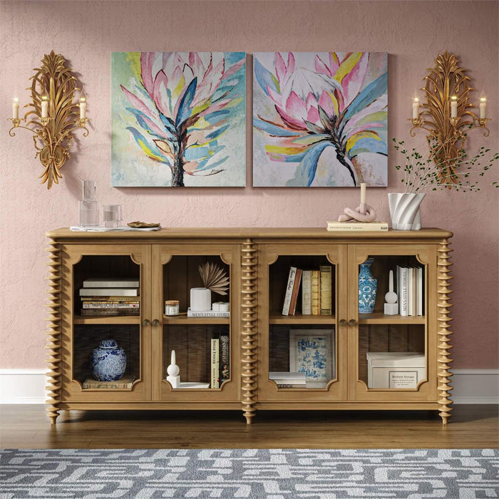 Bramble - Milano 4 Door Sideboard in Fruitwood - 28481FRW-----