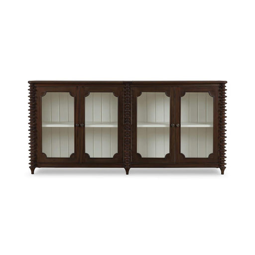 Bramble - Milano 4 Door Sideboard in Walnut w/ Putty Interior - 28481WLT-PUT--NDT - GreatFurnitureDeal