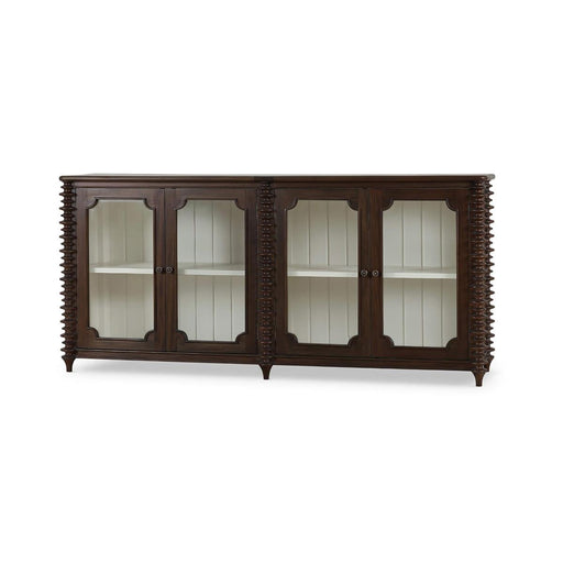 Bramble - Milano 4 Door Sideboard in Walnut w/ Putty Interior - 28481WLT-PUT--NDT - GreatFurnitureDeal