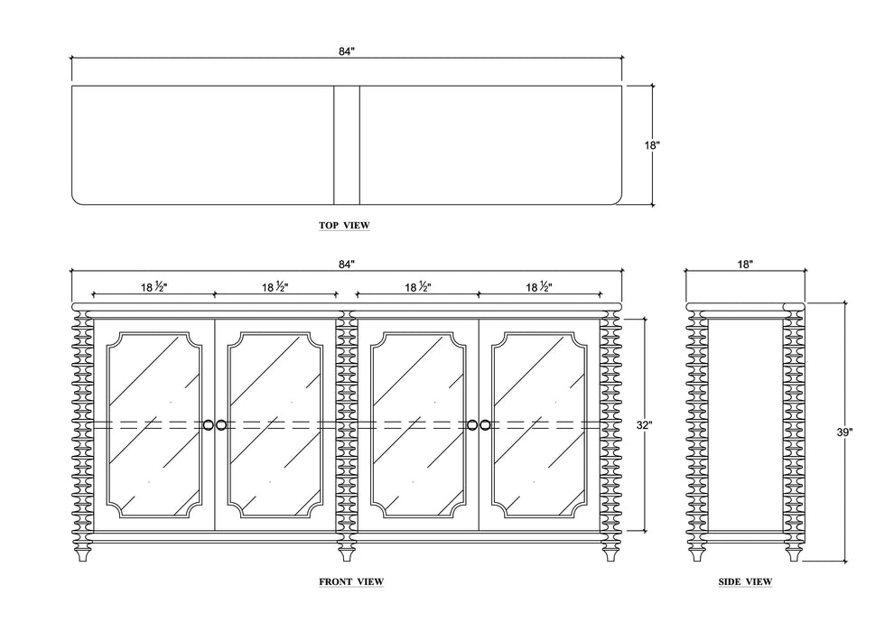Bramble - Milano 4 Door Sideboard - BR-28481 - GreatFurnitureDeal