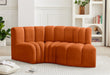 Meridian Furniture - Arc Velvet Modular Sofa in Cognac - 103Cognac-S3D - GreatFurnitureDeal