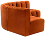 Meridian Furniture - Arc Velvet 4 Piece Sectional in Cognac - 103Cognac-S4B - GreatFurnitureDeal