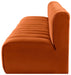 Meridian Furniture - Arc Velvet 4 Piece Sectional in Cognac - 103Cognac-S4E - GreatFurnitureDeal