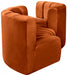 Meridian Furniture - Arc Velvet 4 Piece Sectional in Cognac - 103Cognac-S4F - GreatFurnitureDeal