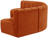 Meridian Furniture - Arc Velvet 5 Piece Sectional in Cognac - 103Cognac-S5A - GreatFurnitureDeal