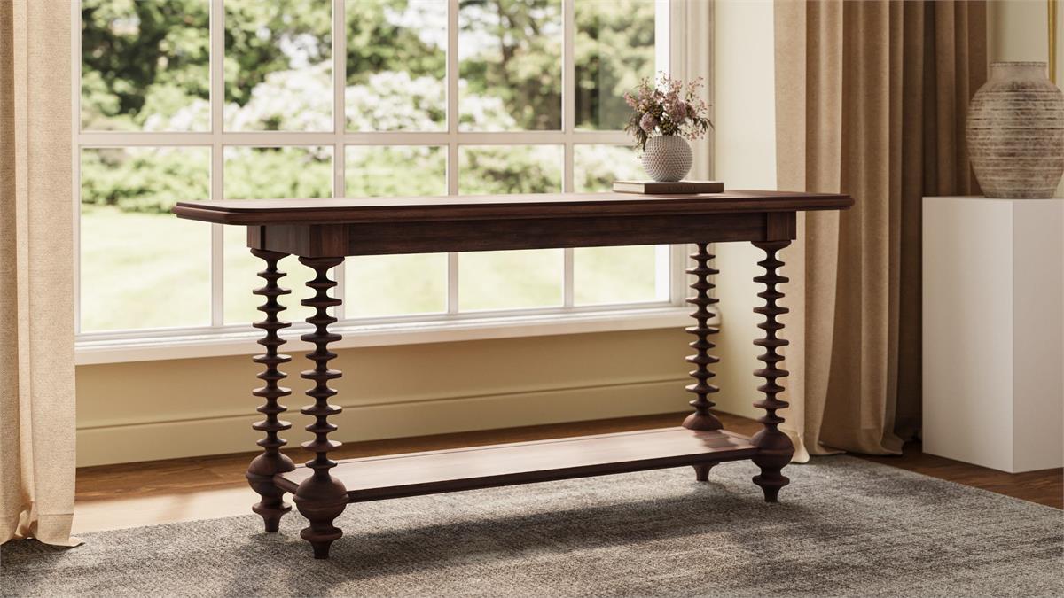 Bramble - Milano Console Table in Walnut - 28492WLT-----