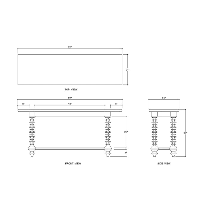 Bramble - Milano Console Table in Walnut - 28492WLT----- - GreatFurnitureDeal