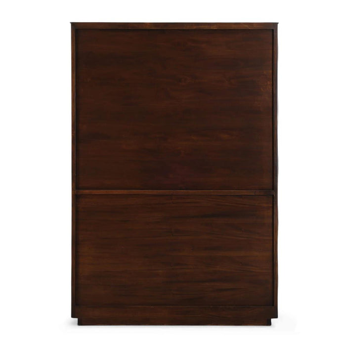 Bramble - Vannes Crescent Bookcase in Matt Teak Brown - 28494MTB-----