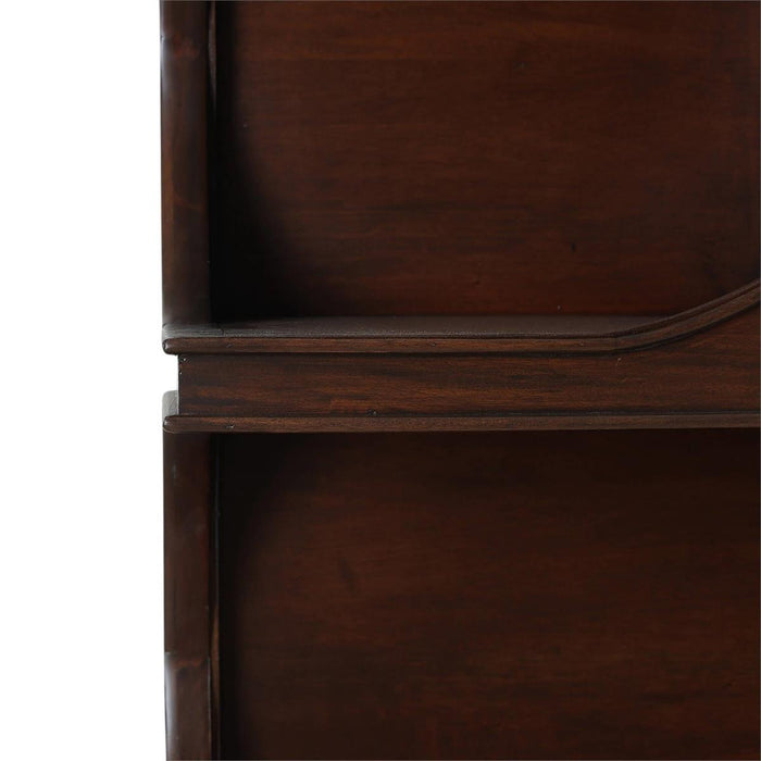 Bramble - Vannes Crescent Bookcase in Matt Teak Brown - 28494MTB-----