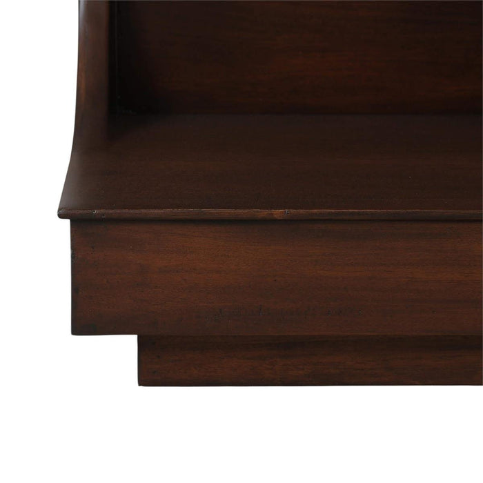 Bramble - Vannes Crescent Bookcase in Matt Teak Brown - 28494MTB-----
