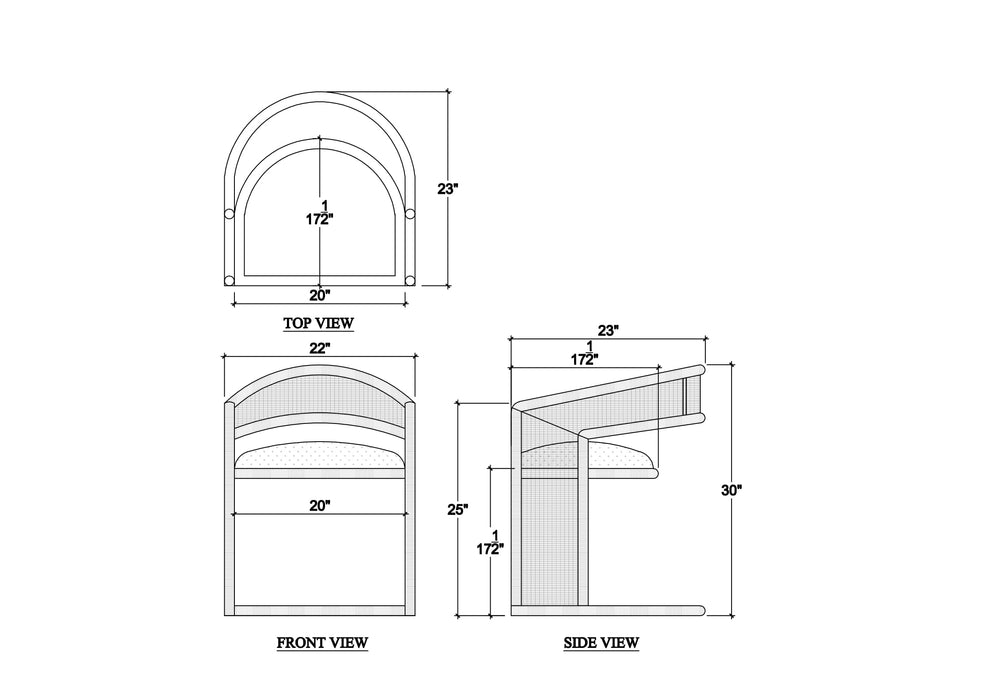 Bramble - Hampton Dining Chair in Rattan Natural w/ Arctic White Performance Fabric Cushion - 28972RNATSF204---- - GreatFurnitureDeal