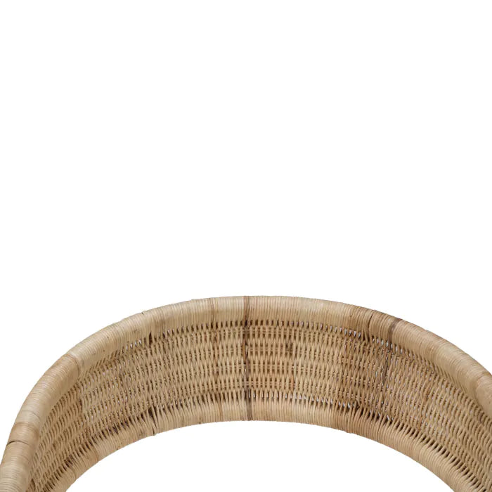 Bramble - Hampton Dining Chair in Rattan Natural w/ Arctic White Performance Fabric Cushion - 28495RNATSF204---- - GreatFurnitureDeal