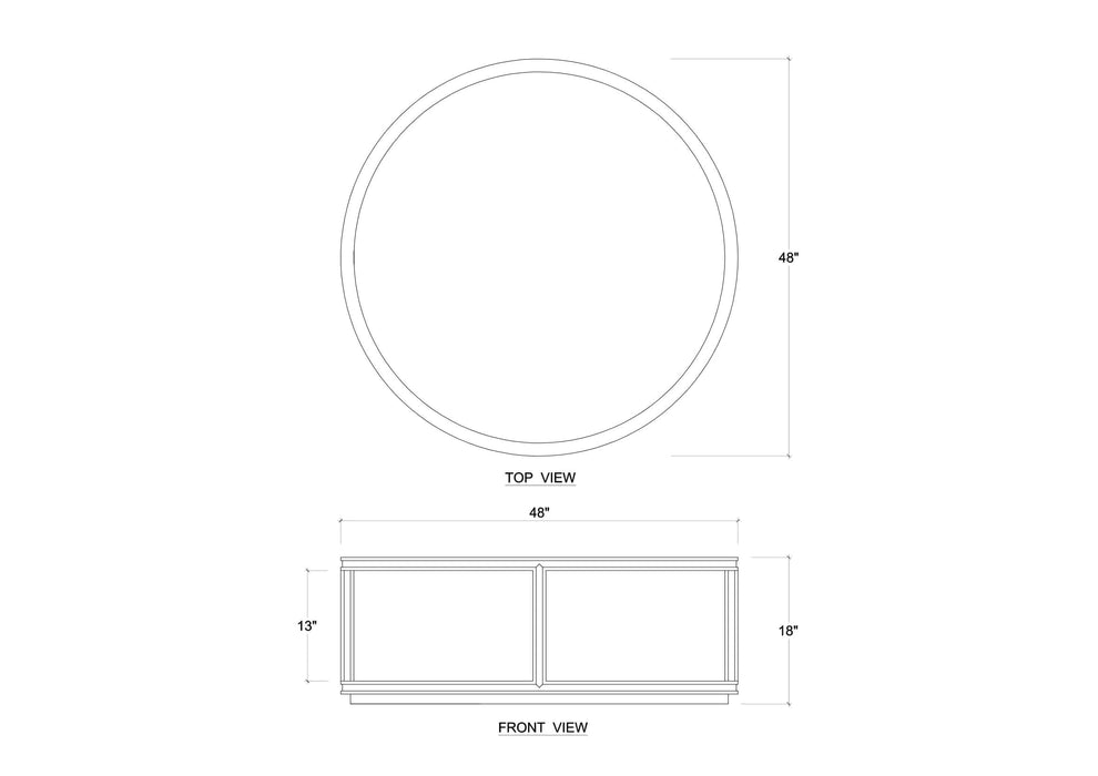 Bramble - Cohan Round Coffee Table w/ Wood Shelf - BR-28499 - GreatFurnitureDeal